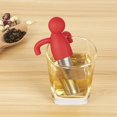 thumbnail image 4 of Infuseur à Thé pour Thé en Feuilles, Boule Passoire Mignonne en Acier Inoxydable, Maille Extra Fine, Infuseur à Thé, Filtre pour Tasse, Tasse, Poignée en Silicone (Rouge), 4 of 7