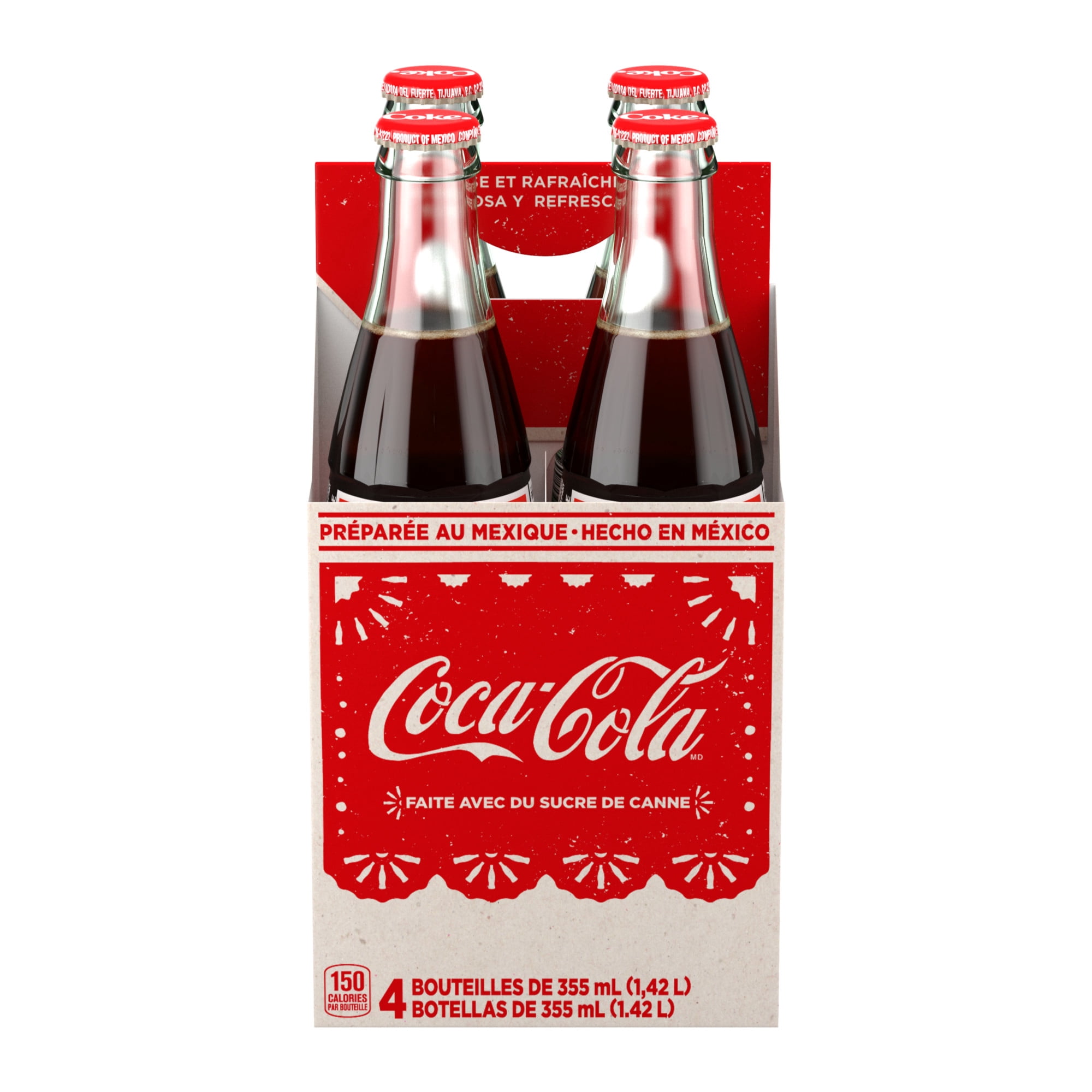 Coca-Cola du Mexique Glass Bouteilles, 355 mL, 4 Pack