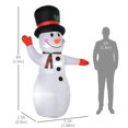 thumbnail image 3 of HOMCOM Extérieur Imperméable Noël Flottant Snowman Gonflable, 3 of 10