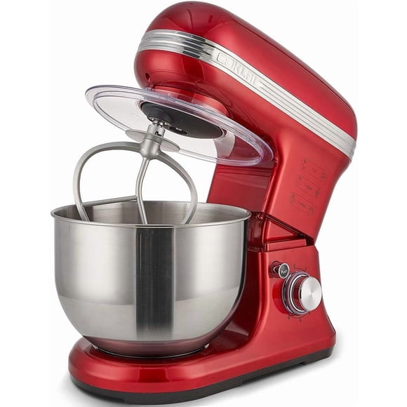 Mélangeur sur Socle Électrique de Cuisine 5,5 Qt COKLAI, Mélangeur de Cuisine 6 Vitesses avec Bol en Acier Inoxydable, Tête de Moulage sous Pression en Aluminium, Garantie de 24 Mois