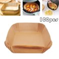thumbnail image 1 of XIPYYKM 100Pcs Air Fryer Paper Liners, 6.3 Inch Square Disposable Air Fryer Liner, Non-stick Parchment Paper for 2-5 QT Air Fryer Baking Roasting Microwave, 1 of 7