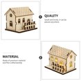 thumbnail image 4 of 1Pc Christmas Mini Luminous House Mini Landscape Decor Micro Wooden House Decor, 4 of 9
