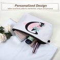 thumbnail image 3 of Unique Bargains Personalized Makeup Bag D Letter Purse Small Cosmetic Bag Zipper Monogrammed Makeup Bag Pouch White, 3 of 7