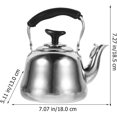 thumbnail image 2 of Stovetop Whistling Tea Kettle, Stove Top Teapot Kettles, Stainless Steel Teapot with Heat-Resistant Handle for Electric Gas Stoves, 1L Silver, 2 of 4