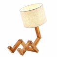thumbnail image 2 of BELOVING Lampe de Chevet Moderne Réglable en Bois Lampe de Bureau de Table de Nuit Salon Beige, 2 of 9