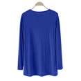 thumbnail image 3 of Breezora Ladies V Neck Modal Asymmetrical Long Sleeve Open Front Cardigan Sweater Blue, 3 of 8