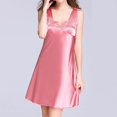 thumbnail image 2 of B91xZ Chemise de Nuit en Coton pour Femmes, Robe de Nuit Complète, Robe de Détente, Rouge Melon D\'eau, 2 of 5