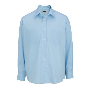 Edwards Garment Men's Easy Care Long Sleeve Oxford Shirt, Blue, XX-Large 37