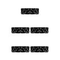 thumbnail image 2 of mmirethe Non-Rétractable Triangles Graphiques Voiture Autocollants Large Gamme d'Applications Large Application PVC Pas de Décoloration Amovible Brillant Noir 5Set, 2 of 6