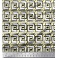 thumbnail image 1 of Soimoi Polyester Crepe Fabric Square & Floral Block Print Fabric by Yard 42 Inch Wide, 1 of 2