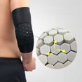 thumbnail image 3 of 1pc Elbow Pad Protector Anti-slip Compression Arm Guard Brace Support Sleeve For Fitness Black L, 3 of 6