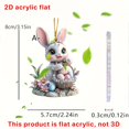 thumbnail image 3 of WHEANG Home Decor Easter Adorable Wreath 2D Flat Acrylic Pendant, 3 of 4