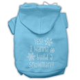 thumbnail image 1 of Yes! I Want To Build A Snowman Rhinestone Dog Hoodie Baby Blue S (10), 1 of 1
