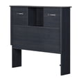 thumbnail image 2 of South Shore Asten Twin Bookcase Headboard with Storage and Sliding Doors, in Blueberry, 2 of 11