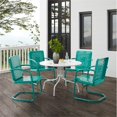 thumbnail image 2 of Crosley Furniture Bates 5 Piece Metal Outdoor Dining Set in Turquoise Gloss, 2 of 11
