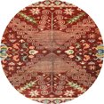 thumbnail image 1 of Ahgly Company Tapis d'Intérieur Ronds Abstraits Rouges Abstraits pour Aire, 5 Pieds Rond, 1 of 6
