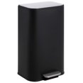 thumbnail image 1 of Kitchen Trash Can, Stainless Steel Garbage Can With Soft-Close Lid, Foot Pedal and Removable Inner Basket, Black Rectangular Small Step Waste Bin for Office Bedroom Bathroom Living Room, 1 of 8