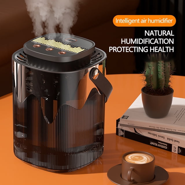 Rvkxad 3L Household Humidifier, USB Silent Bedroom Humidifier with Night Light, Large Capacity Cool Mist Humidifier, Quiet Room Humidifier
