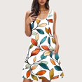 thumbnail image 1 of Ovzne Robes Grande Taille pour Femmes aux Formes Robe Femme Imprimée avec Poches Chemises de Nuit Sans Manches Tenue de Nuit Chemise de Nuit Col Rond Robe de Nuit Robe de Vacances Imprimée Liquidation, 1 of 7