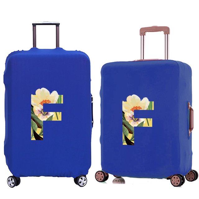 Luggage Cover Travel Suitcase Protective Cover for Trunk Case 18 ''-28 '' Foldable Elastic Suitcase Cover Floral Lettern Pattern 8floral F M