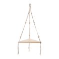 thumbnail image 1 of Macrame Wall Hanging Shelf Corner Rope Shelf Rustic Floating Shelf Planter Shelf, 1 of 8