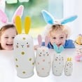 thumbnail image 1 of LSLJS Russian Nesting Dolls Easter Five Layer Robbit Set Crafts Children's Day Easter Gift Gift Toys, Easter Gifts Easter Decorations, 1 of 6