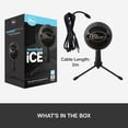 thumbnail image 3 of Blue Snowball iCE Plug 'n Play USB Microphone for Recording, Streaming, Podcasting, Gaming on PC and Mac, with Cardioid Condenser Capsule, Adjustable Desktop Stand and USB cable - Black, 3 of 9