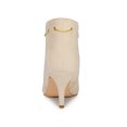 thumbnail image 2 of Unique Bargains Women's Pointed Toe Stiletto Heel Ankle Booties Beige (Size 9), 2 of 6