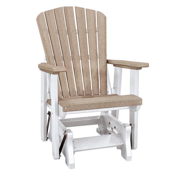 American Furniture 515WWWT Weatherwood Glider Chair with White Base