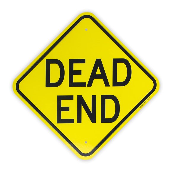 Dead End Sign?- 12"x 12" - .040 Aluminum Reflective Sign Rust Free Aluminum-UV Protected and Weatherproof