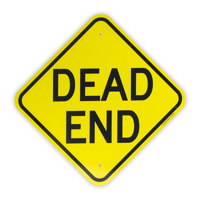 Dead End Sign?- 12"x 12" - .040 Aluminum Reflective Sign Rust Free Aluminum-UV Protected and Weatherproof