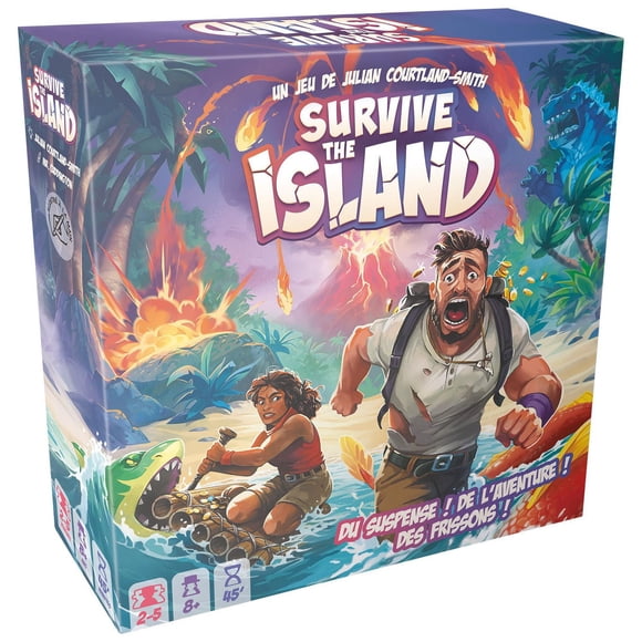 Asmodee - Zygomatic - Survive The Island - Jeu de Société Idéal pour s'Amuser en Famille - 2 à 5 Joueurs - À partir de 8 ans - Français