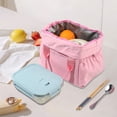 thumbnail image 4 of Lunch Bag For Women Cute Lunch Box Drawstring Handbag Cooler With Multiple Pockets Zip Ties Insulated Handle, 4 of 6