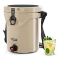thumbnail image 1 of Costway 10 QT Drink Cooler Portable Insulated Ice Chest with Spigot & Shoulder Strap Beige, 1 of 10
