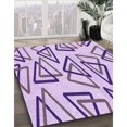 thumbnail image 3 of Ahgly Tapis Rectangulaire Lavable en Machine Intérieur Transitionnel Rose Pervenche, 2 Pieds x 3 Pieds, 3 of 7