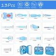 thumbnail image 4 of Baby Grooming Kit,13 in 1 Baby Care Kit Newborn Grooming Set, Infant Essential Daily Safety Care Kit with Cutter Nail Hair Comb Brush Nose Clean Light Blue, 4 of 4