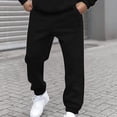 thumbnail image 2 of Pisexur Mens Sweatpants Solid Color Workout Jogging Athletic Pants ​Elastic Waist Drawstring Straight Leg Sweatpants Loose Elastic Bottom Casual Pants with Pockets, 2 of 5