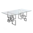 thumbnail image 1 of Heavenly Collection Glass Dining Table in Silver, 1 of 2