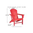 thumbnail image 4 of Ashley Furniture Sundown Treasure Adirondack Chair in Red, 4 of 5