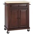 thumbnail image 1 of Crosley Furniture Natural Wood Top Portable Kitchen Cart in Mahogany, 1 of 7