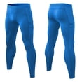 thumbnail image 5 of RKSTN Yoga Pants Men Compression Running Tights Gym Leggings Solid Color High Waist Base Layer Pants with Pockets, 5 of 5