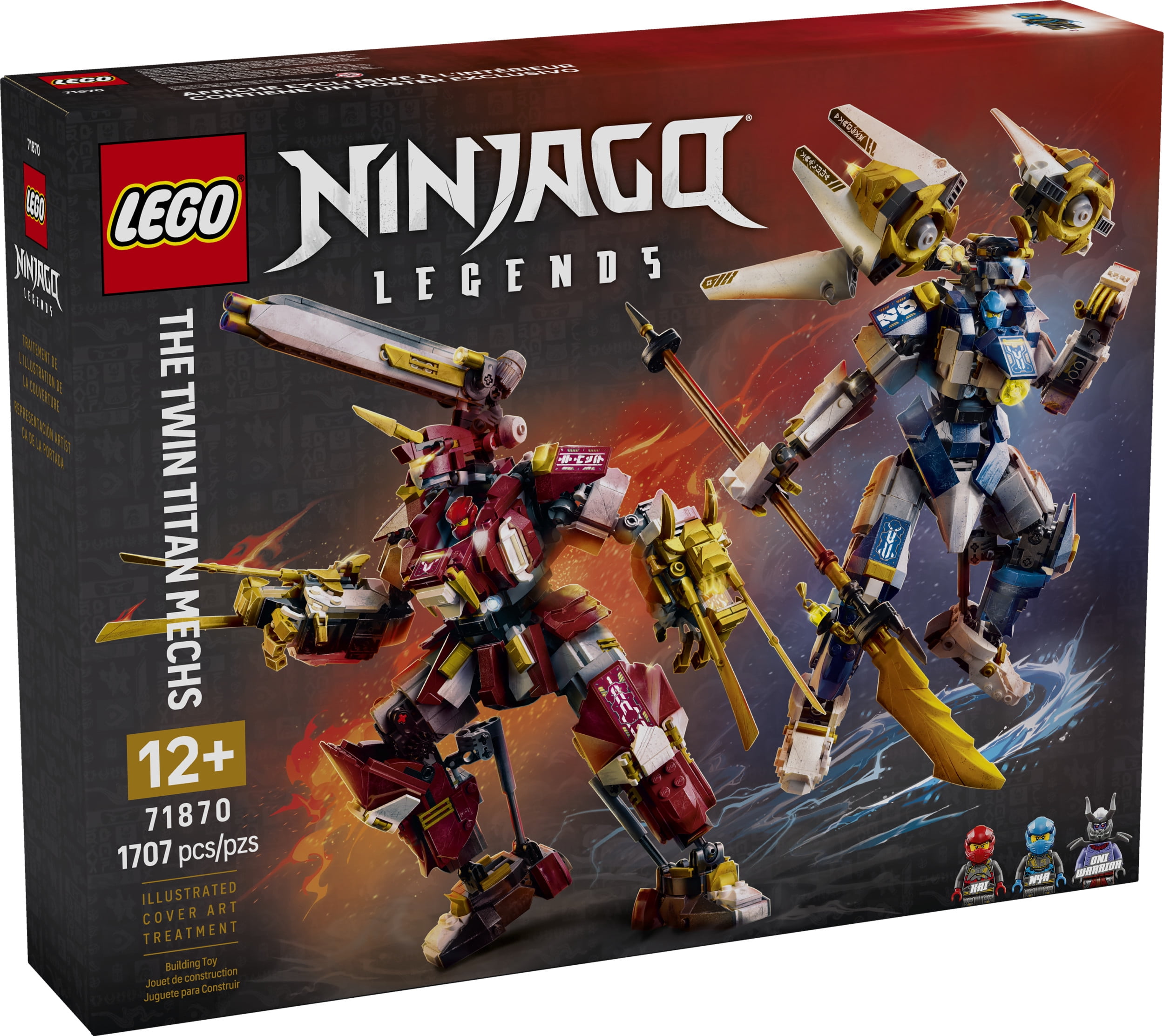 LEGO NINJAGO The Twin Titan Mechs - Building Toy for Boys & Girls