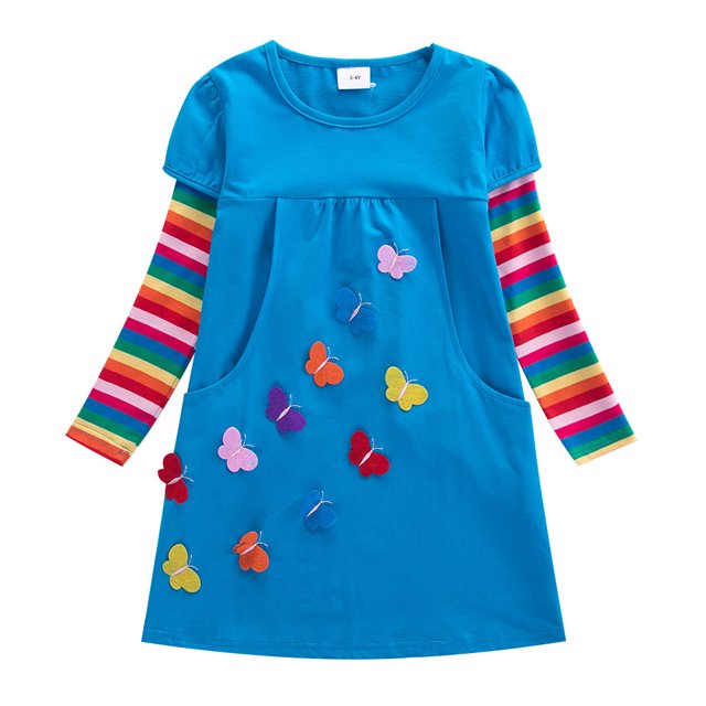 Petites Filles Bandes Dessinées à Manches Courtes T-Shirts Robes