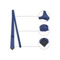 thumbnail image 3 of INSPIRE CHIC Men's Solid Color Narrow Stripes Necktie Graduation Suit Formal Ties Dark Blue, 3 of 5