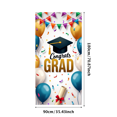 thumbnail image 1 of Graduation Party Supplies Congrats Grad Banner Backdrop Background with Balloons and Confetti Decorations for Graduation Ceremony Celebration Classroom Event, 1 of 4