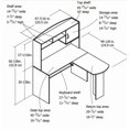 thumbnail image 2 of Bureau en L Logan avec Huche de Dorel, 2 of 4