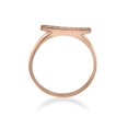 thumbnail image 2 of 1/10Ct Bar Diamond Ring 10K Rose Gold Women's Stackable Wedding Band, 2 of 4