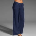 thumbnail image 2 of LNGOOR Wide Leg Linen Pants For Women Summer Drawstring Elastic Waist Loose Cotton Linen Palazzo Pants With Pockets Lightweight Summer Casual Pants Flared Trousers, 2 of 8