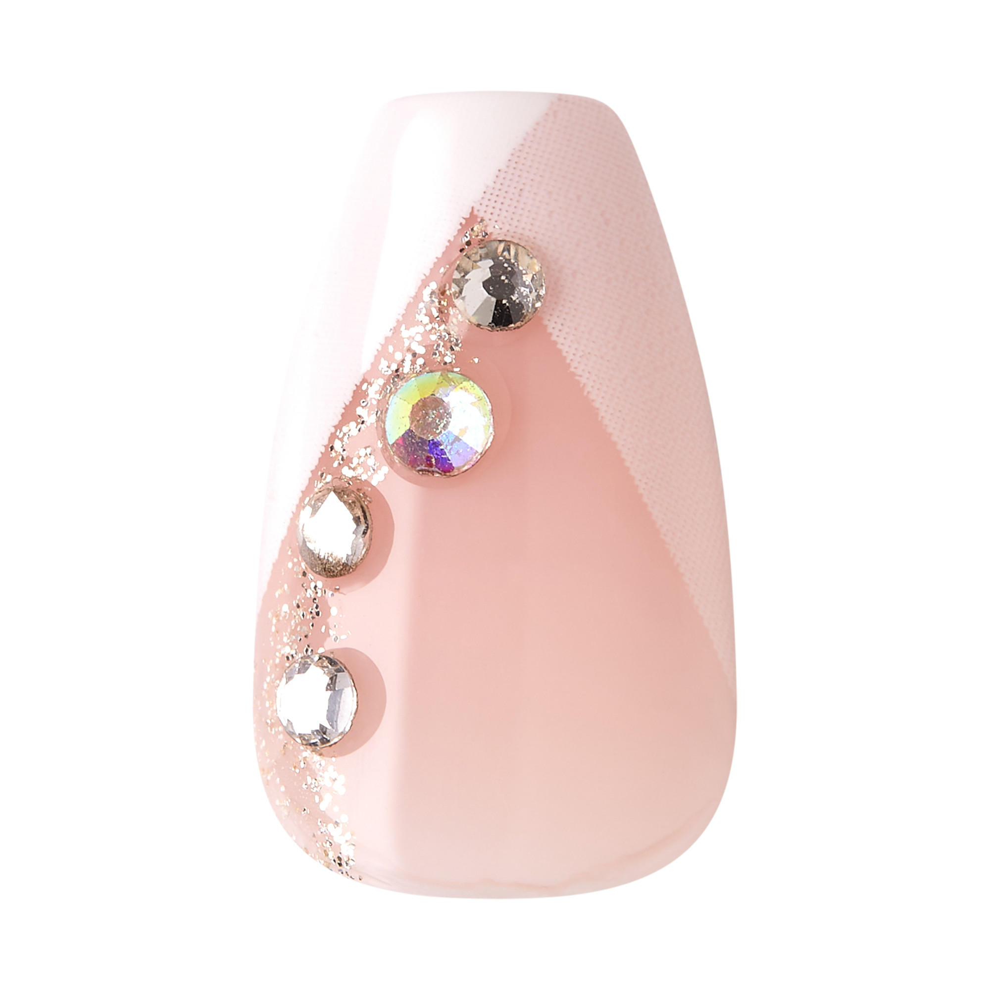KISS imPRESS Nails - Glimpse, White, Coffin, Medium