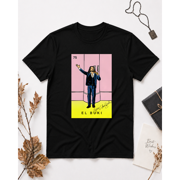 El Buki Loteria Card Style Unisex T-Shirt Marco Antonio Solis Fan Gift, S-5XL